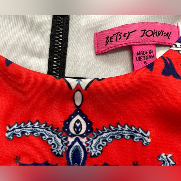 Betsey Johnson Women’s Scuba Multicolor Midi Dress Size:6 - Picture 6 of 6